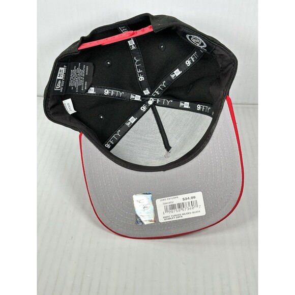 New Era New Jersey Devils 9FIFTY A-Frame Adjustable SnapBack Black/Red Cap Hat - Picture 5 of 5